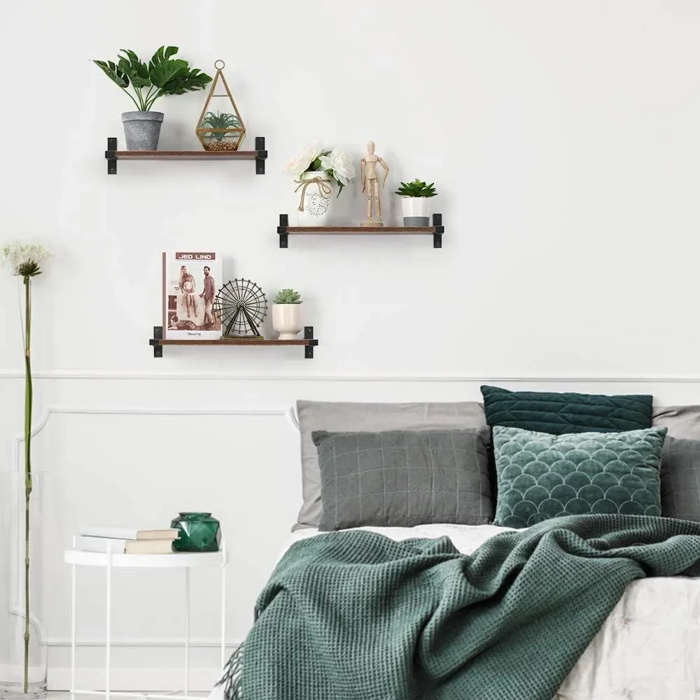 Floating Shelves, Set of 3 Wall Mount Rustic Hanging Shelves for Kitchen,Bedroom